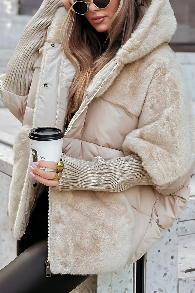 Finley Veste Femme d’Hiver – Manteau Matelassé à Capuche avec Finition Douce & Style Moderne