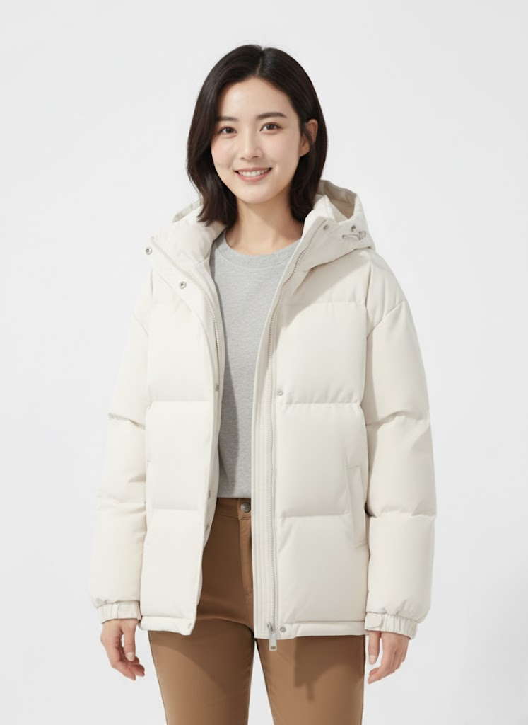 Emma Doudoune Femme – Veste Matelassée à Capuche avec Fermeture Zippée & Style Moderne