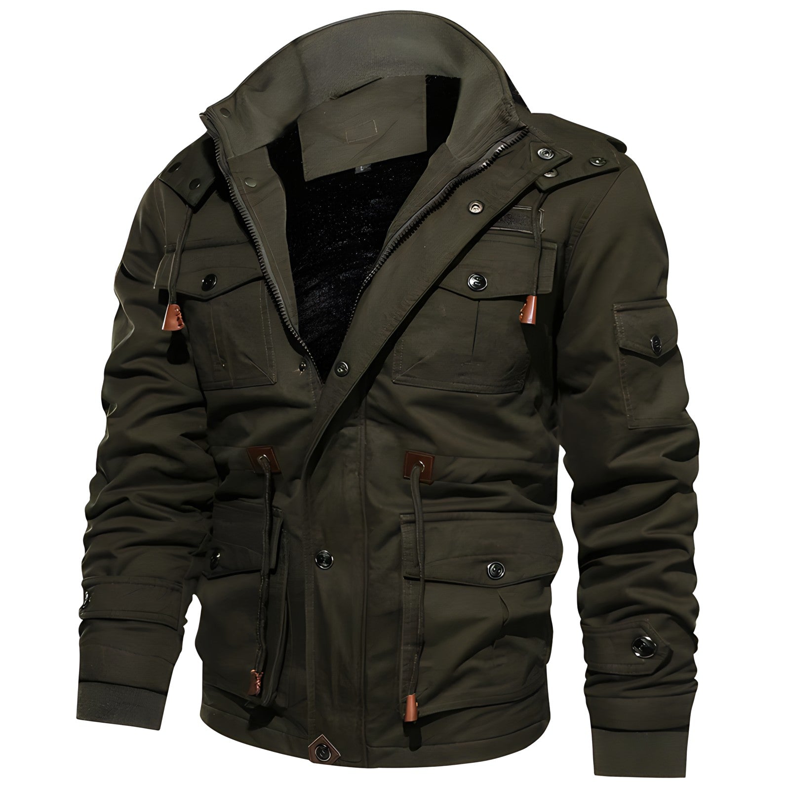 Carter Veste Militaire Homme – Veste à Doublure Douce avec Multiples Poches et Taille Ajustable