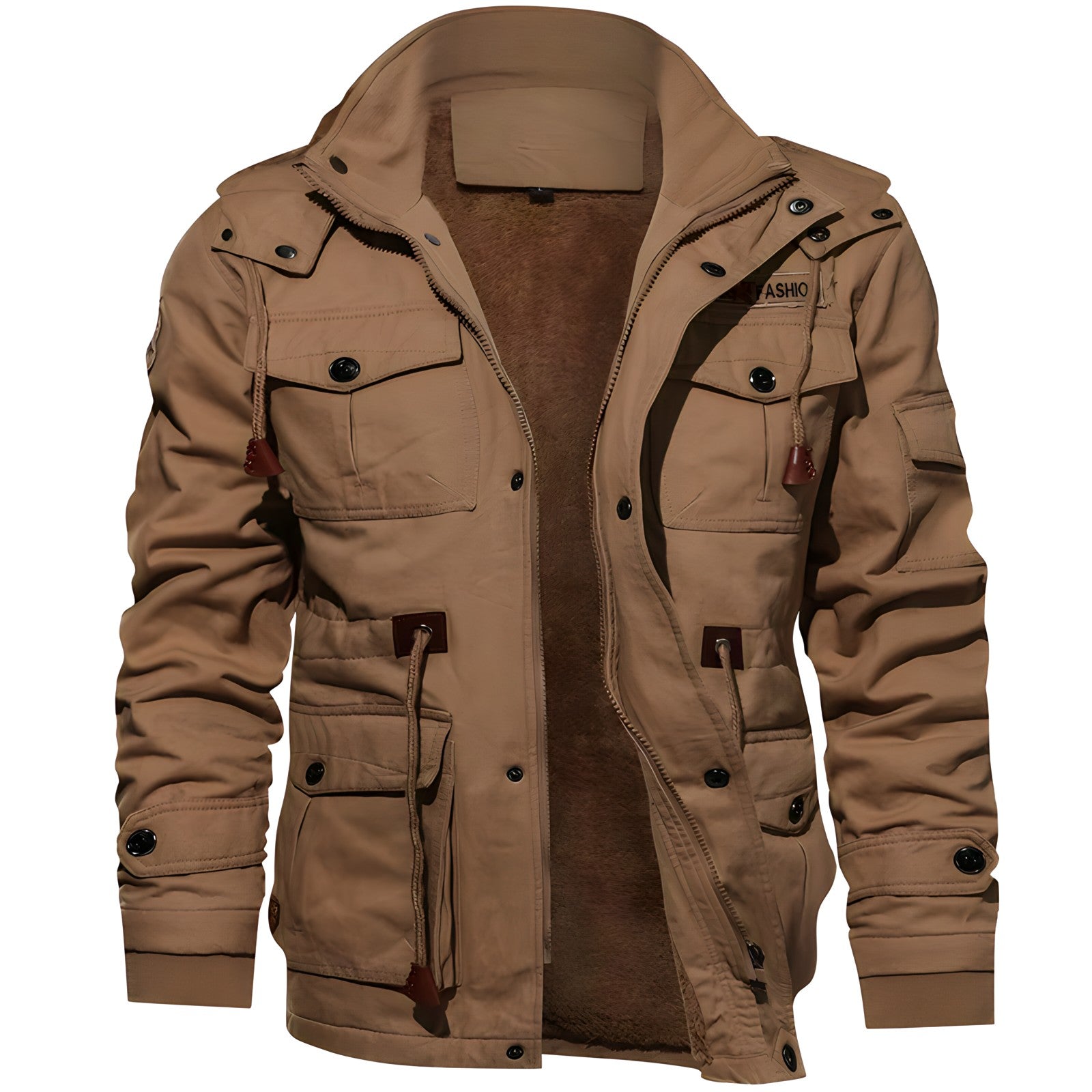 Carter Veste Militaire Homme – Veste à Doublure Douce avec Multiples Poches et Taille Ajustable