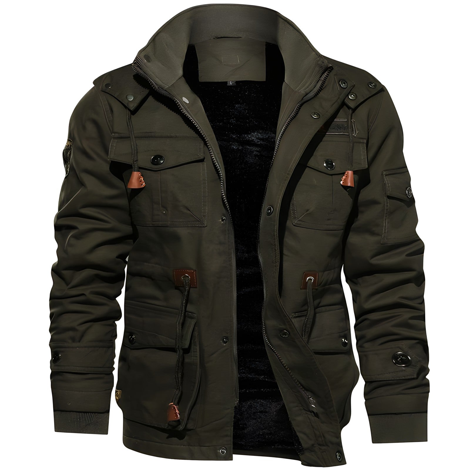 Carter Veste Militaire Homme – Veste à Doublure Douce avec Multiples Poches et Taille Ajustable