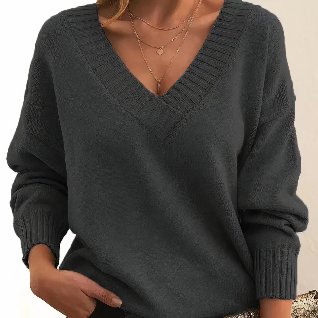 Beatrix Pull Cachemire Femme – Col V Élégant, Maille Douce & Chaleur Raffinée