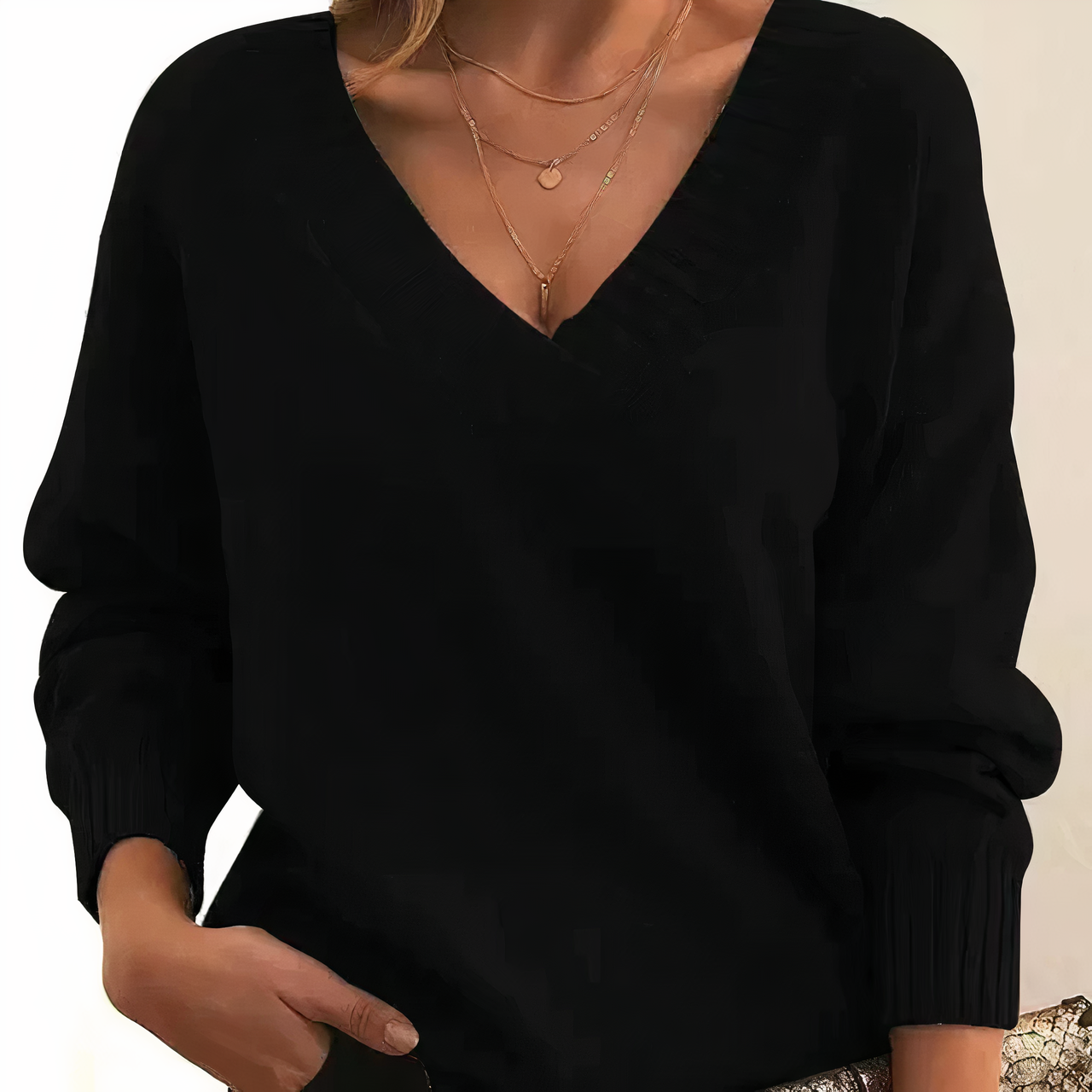 Beatrix Pull Cachemire Femme – Col V Élégant, Maille Douce & Chaleur Raffinée