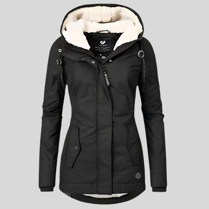 Elise Parka d’Hiver Femme – Manteau Chaud avec Capuche Doublée et Taille Ajustable