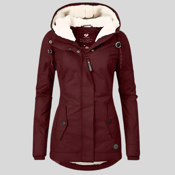 Elise Parka d’Hiver Femme – Manteau Chaud avec Capuche Doublée et Taille Ajustable