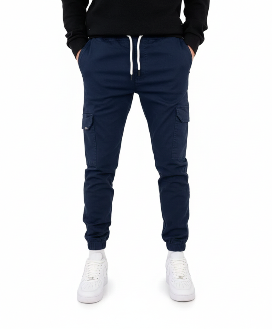 Preston Pantalon Cargo Homme – Jogger Ajusté avec Taille Élastique et Poches Fonctionnelles