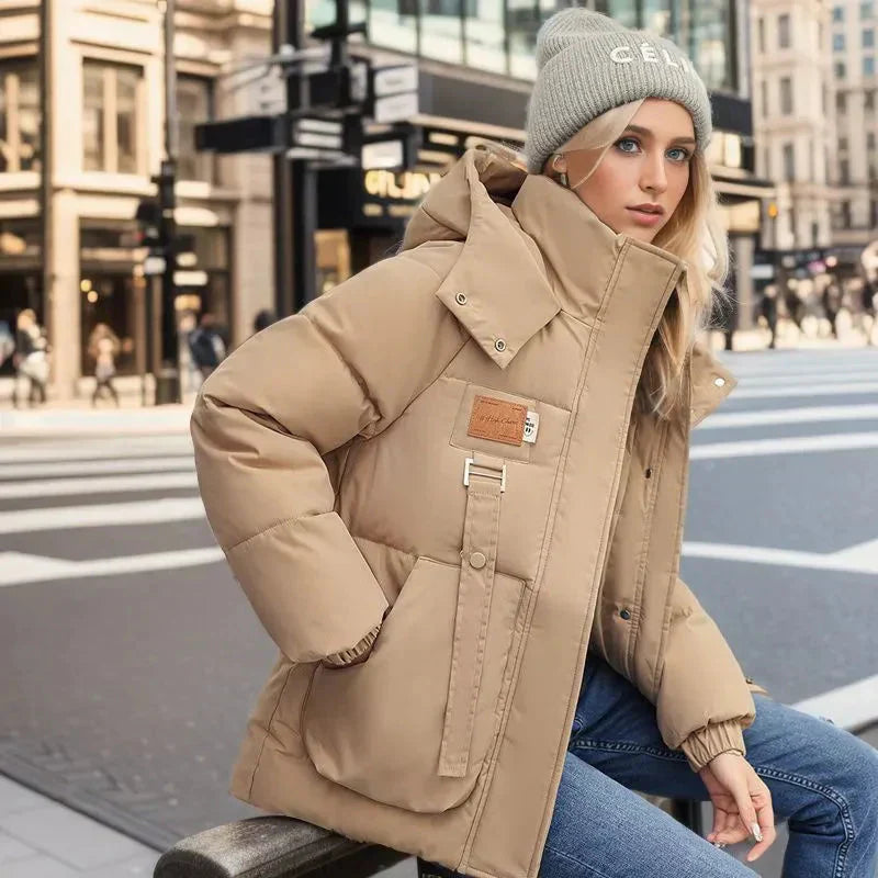 Annika Doudoune Femme Imperméable – Manteau Oversize Chaud avec Capuche Protectrice