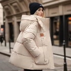 Annika Doudoune Femme Imperméable – Manteau Oversize Chaud avec Capuche Protectrice