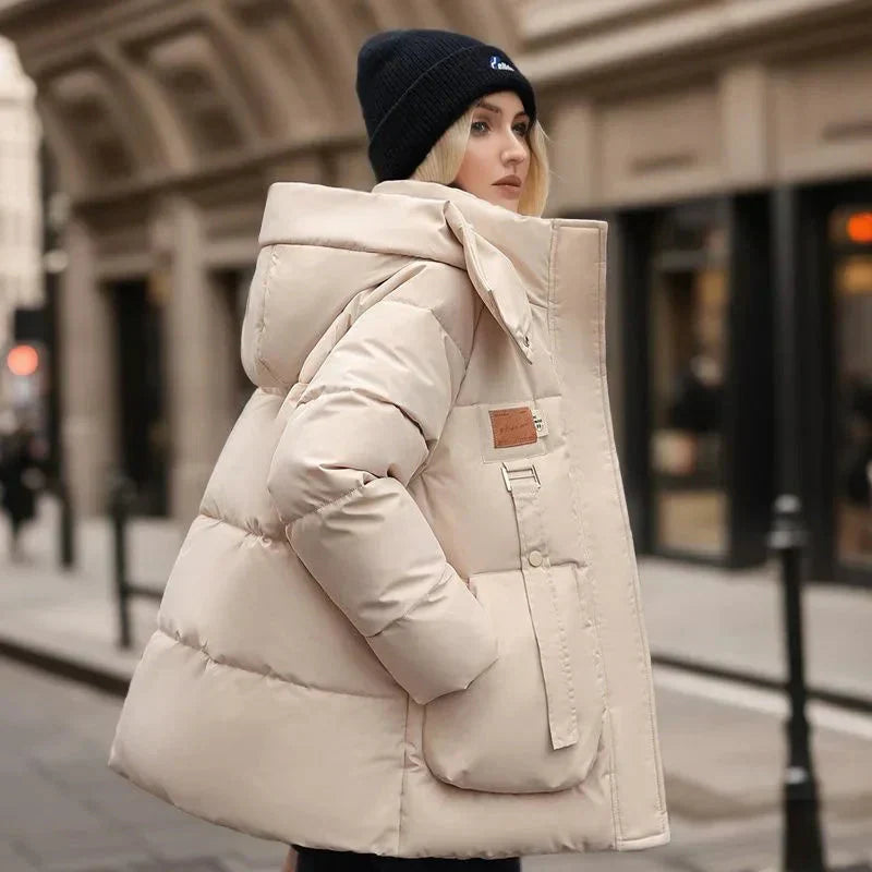 Annika Doudoune Femme Imperméable – Manteau Oversize Chaud avec Capuche Protectrice