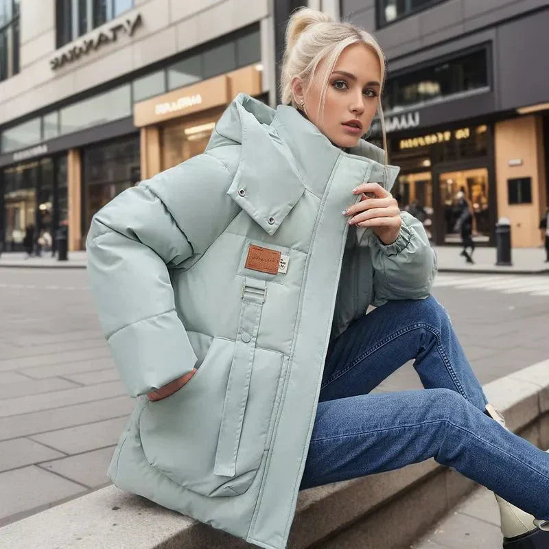 Annika Doudoune Femme Imperméable – Manteau Oversize Chaud avec Capuche Protectrice