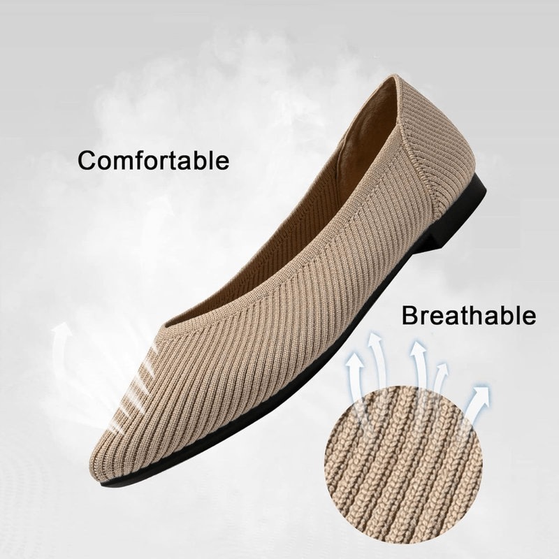 Winslow Ballerines Femme – Chaussures Plates Pointues en Maille avec Enfilage Facile & Confort Quotidien