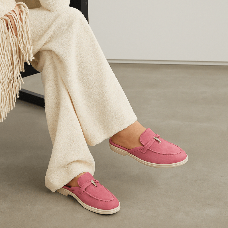 Brooklyn Mules Femme – Mules à Enfiler Élégantes avec Détail Métallique et Style Décontracté Chic