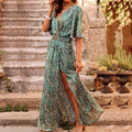 Ruby Robe Longue Femme – Robe Portefeuille Légère avec Coupe Flatteuse
