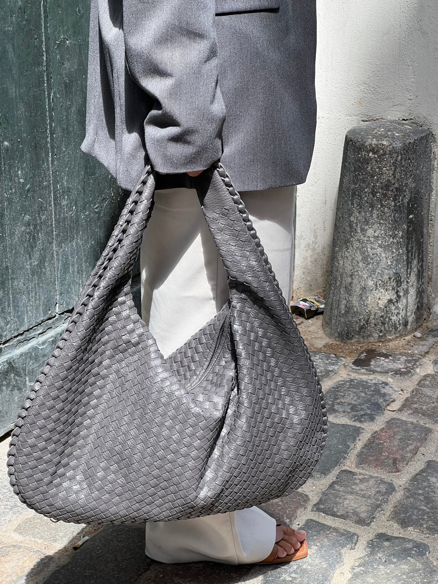 Harper Sac Hobo Tressé Femme – Grand Format Élégant avec Fermeture Éclair