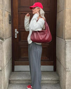 Harper Sac Hobo Tressé Femme – Grand Format Élégant avec Fermeture Éclair