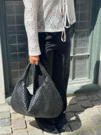 Harper Sac Hobo Tressé Femme – Grand Format Élégant avec Fermeture Éclair