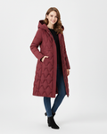 Cappotto lungo da donna Hadleigh – Giacca trapuntata con cappuccio, taglio snello e comfort invernale
