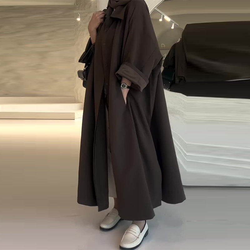 Anouk Manteau Long Femme – Coupe Oversize Élégante avec Design Minimaliste