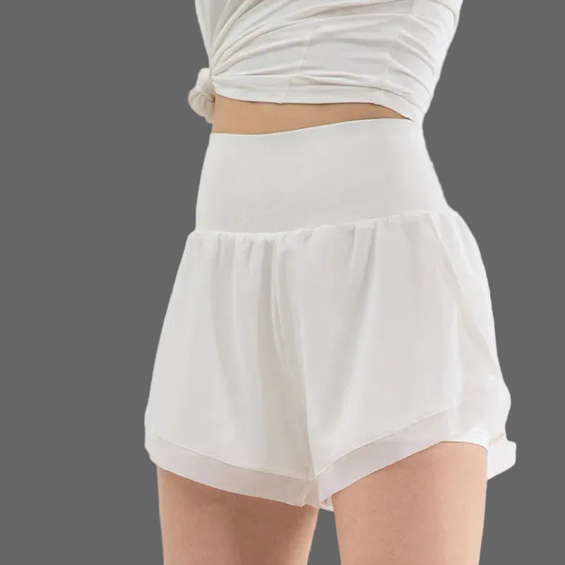 Kyla Short de Sport Femme – Taille Haute 2-en-1 avec Poches et Coupe Active