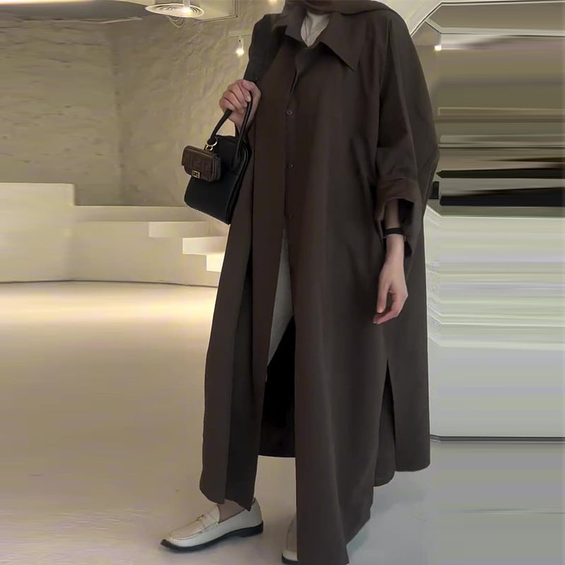 Anouk Manteau Long Femme – Coupe Oversize Élégante avec Design Minimaliste