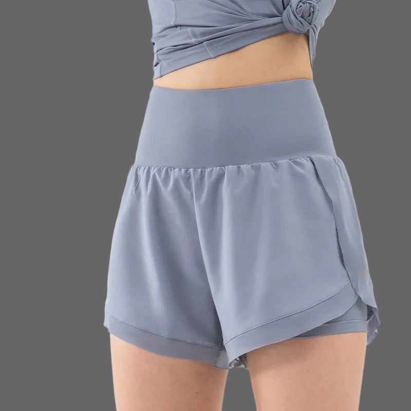 Kyla Short de Sport Femme – Taille Haute 2-en-1 avec Poches et Coupe Active