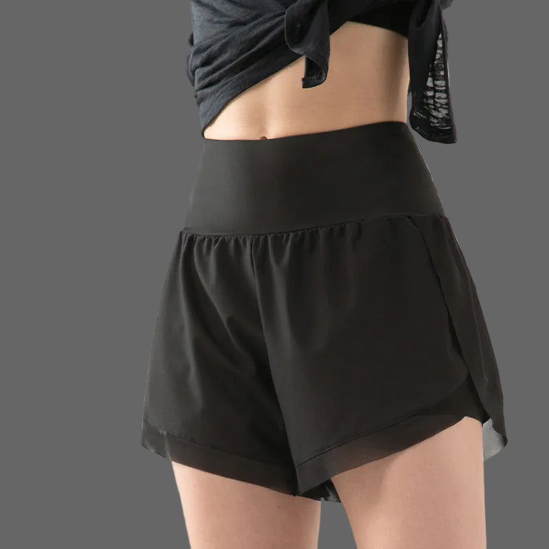 Kyla Short de Sport Femme – Taille Haute 2-en-1 avec Poches et Coupe Active