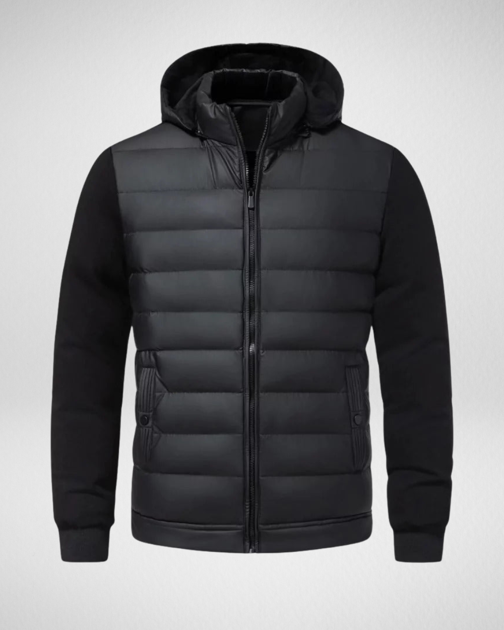 Caleb Veste Homme – Veste Matelassée à Capuche avec Zip et Poches