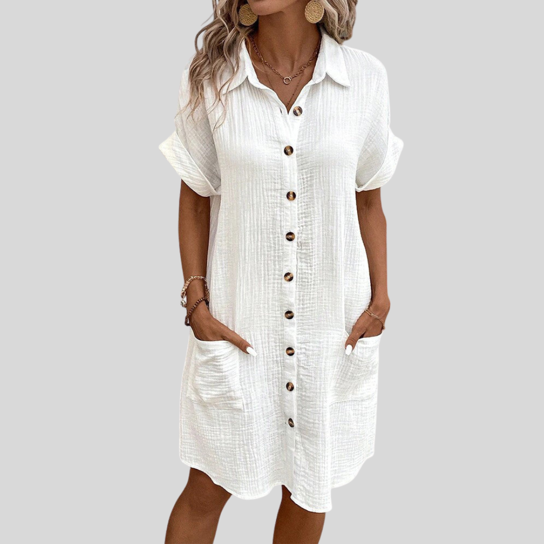 Élodie Robe Fluide Confort – Robe Légère au Style Décontracté Chic