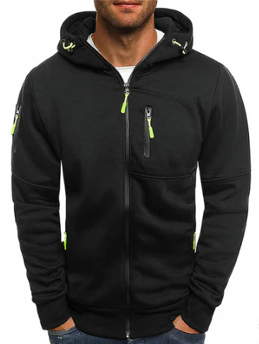 Hugo Sweat à Capuche Homme – Hoodie Zippé en Coton Mélangé avec Poches