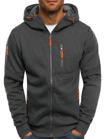 Hugo Sweat à Capuche Homme – Hoodie Zippé en Coton Mélangé avec Poches