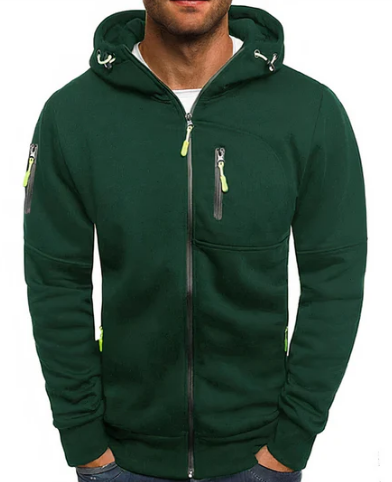Hugo Sweat à Capuche Homme – Hoodie Zippé en Coton Mélangé avec Poches