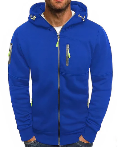 Hugo Sweat à Capuche Homme – Hoodie Zippé en Coton Mélangé avec Poches