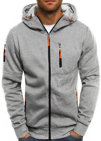 Hugo Sweat à Capuche Homme – Hoodie Zippé en Coton Mélangé avec Poches