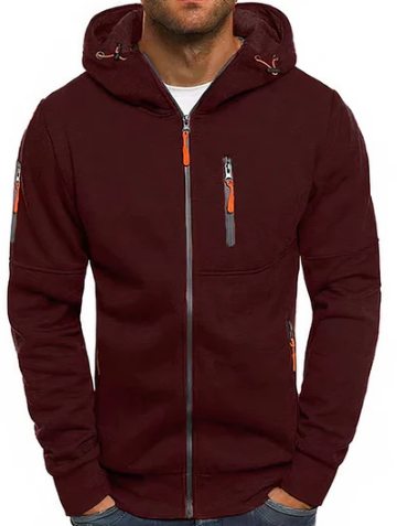 Hugo Sweat à Capuche Homme – Hoodie Zippé en Coton Mélangé avec Poches