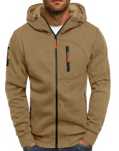 Hugo Sweat à Capuche Homme – Hoodie Zippé en Coton Mélangé avec Poches