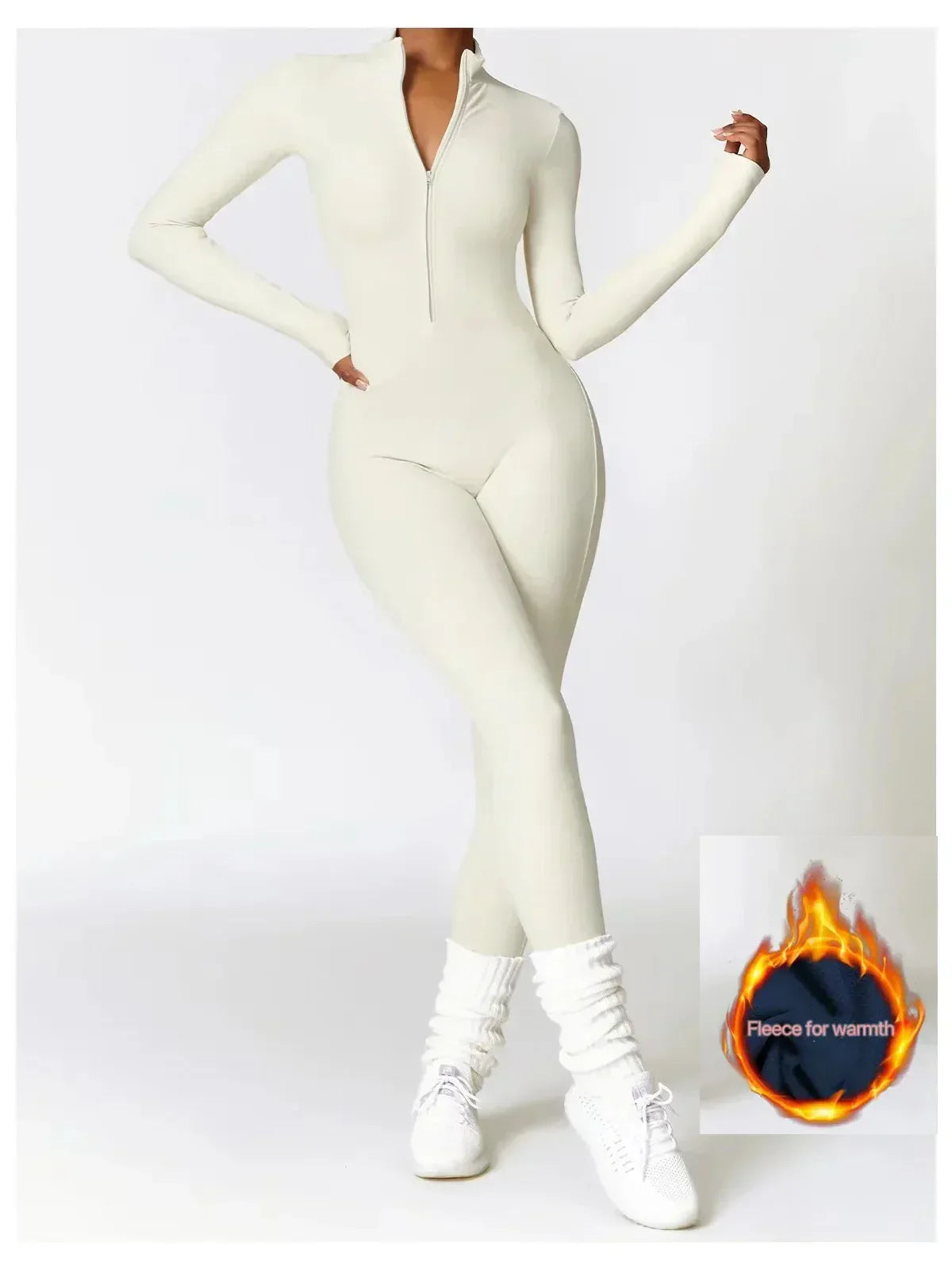 Savannah Combinaison Hiver Femme – Combinaison Chaude en Polaire avec Stretch et Col Zippé Ajustable