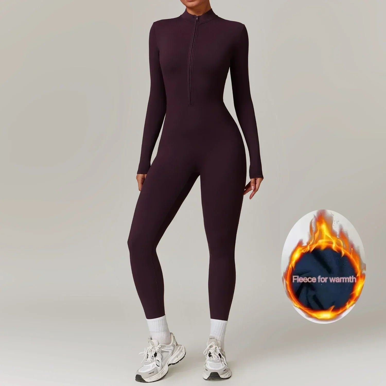 Savannah Combinaison Hiver Femme – Combinaison Chaude en Polaire avec Stretch et Col Zippé Ajustable