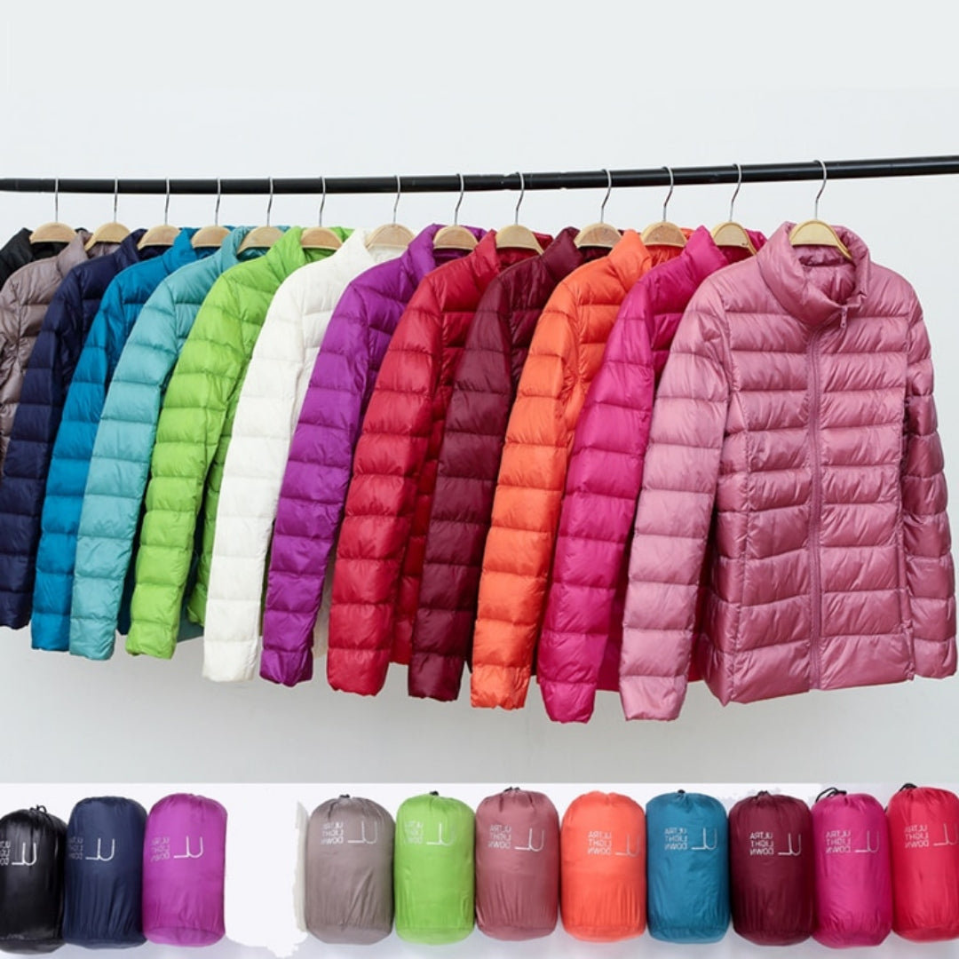 Charlotte Veste Femme – Doudoune Légère Matelassée avec Col Montant et Fermeture Zippée