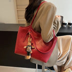 Sophie Sac Cabas Femme – Tote Vintage Spacieux avec Pendentif Amovible