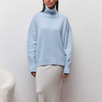 Avery Pull Femme Col Roulé – Maille Douce Élégante avec Coupe Ample Moderne
