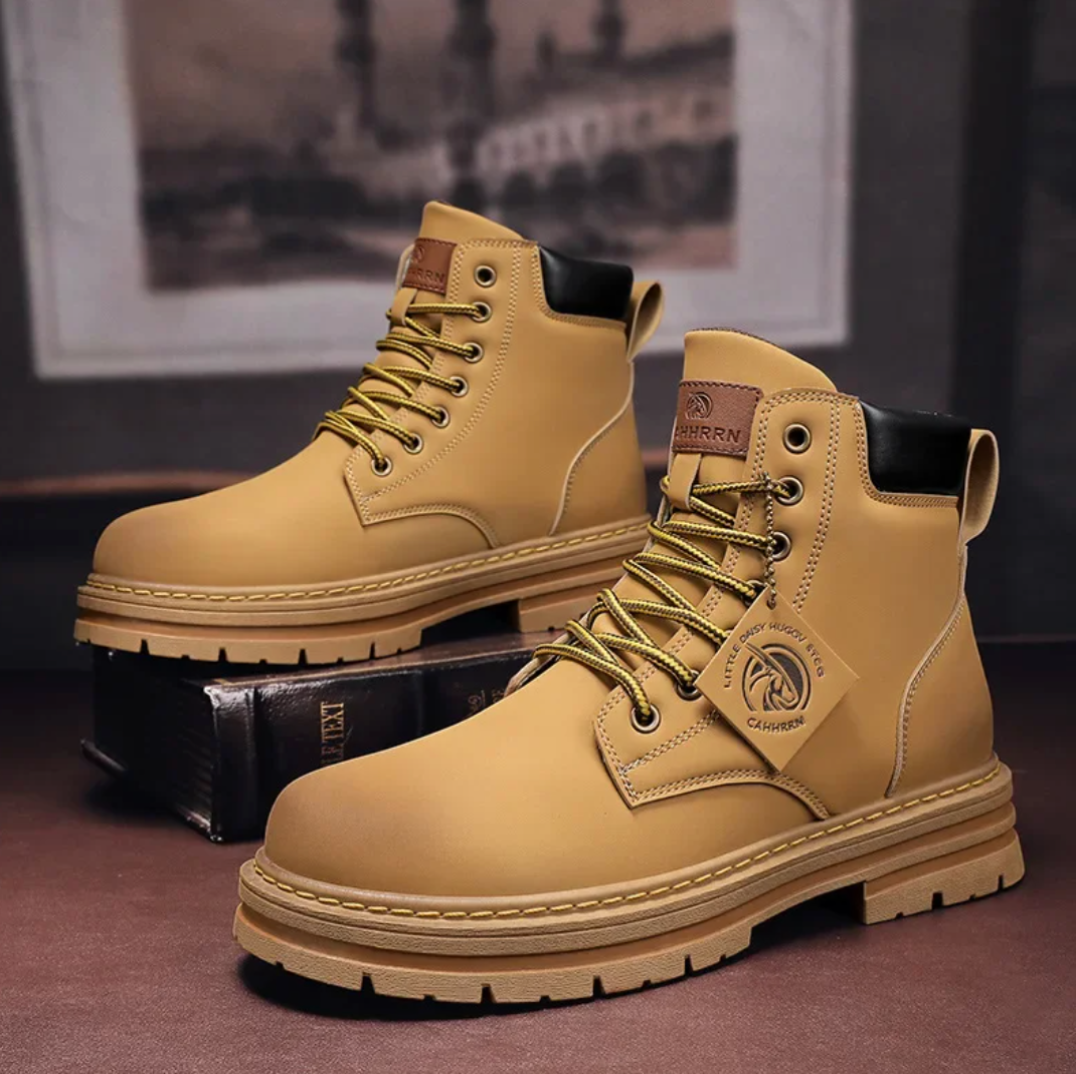 Ethan Bottes Homme – Chaussures à Lacets en Cuir avec Semelle Antidérapante