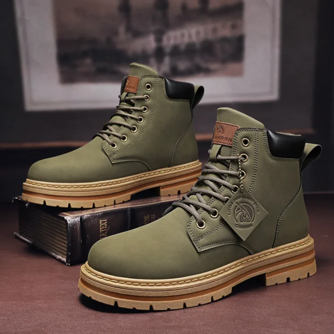 Ethan Bottes Homme – Chaussures à Lacets en Cuir avec Semelle Antidérapante