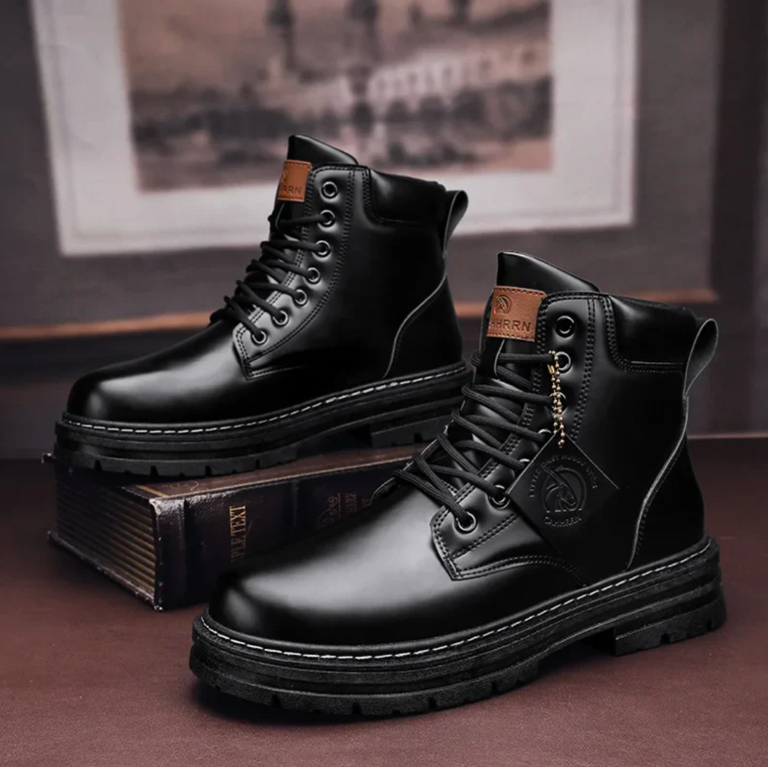 Ethan Bottes Homme – Chaussures à Lacets en Cuir avec Semelle Antidérapante