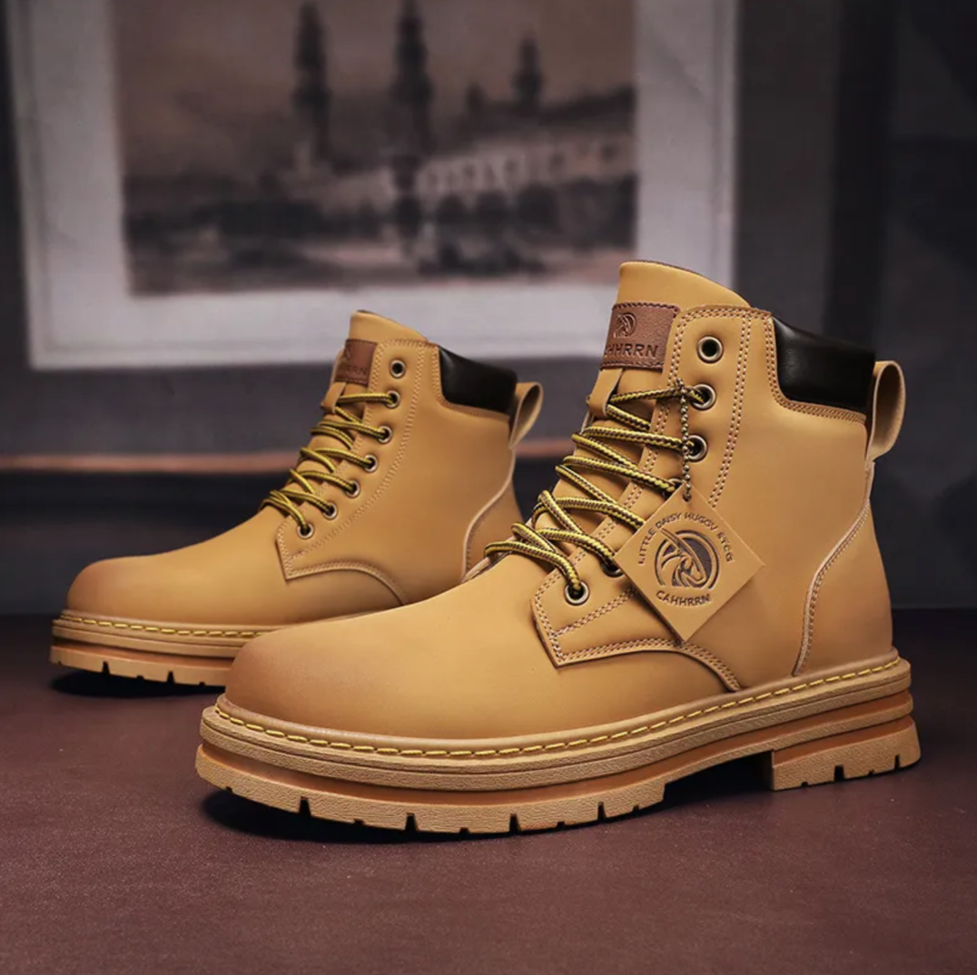 Ethan Bottes Homme – Chaussures à Lacets en Cuir avec Semelle Antidérapante