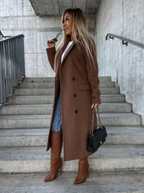 Emerson Manteau Long Femme – Trench Ceinturé à Double Boutonnage avec Style Élégant d’Hiver