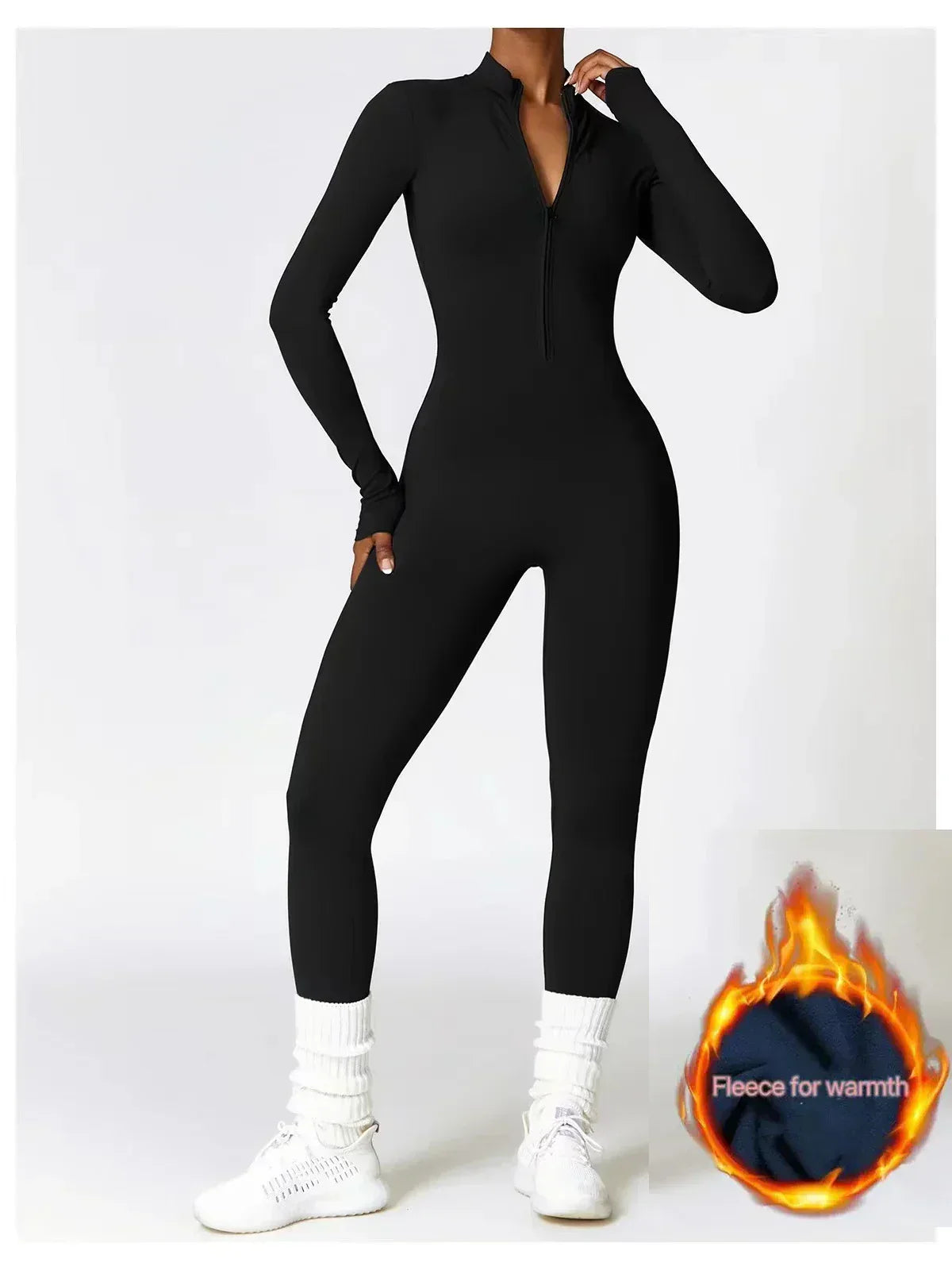 Savannah Combinaison Hiver Femme – Combinaison Chaude en Polaire avec Stretch et Col Zippé Ajustable