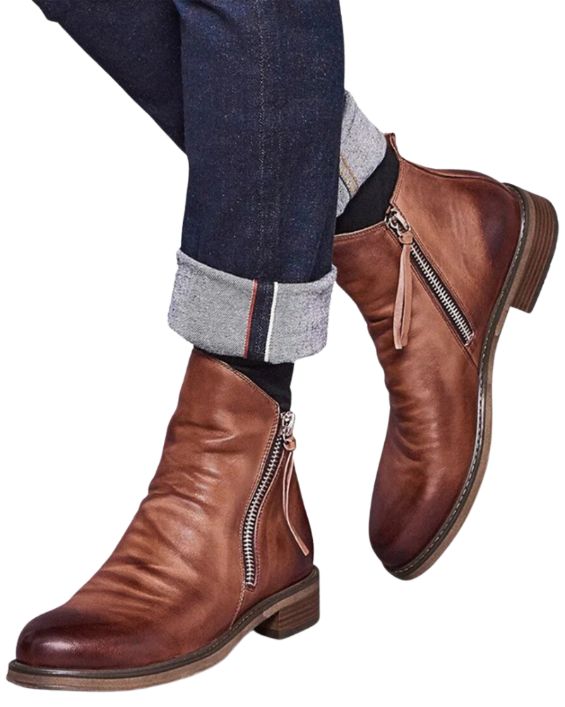 Ethan Bottines Homme – Boots Élégantes à Zip Latéral avec Silhouette Moderne