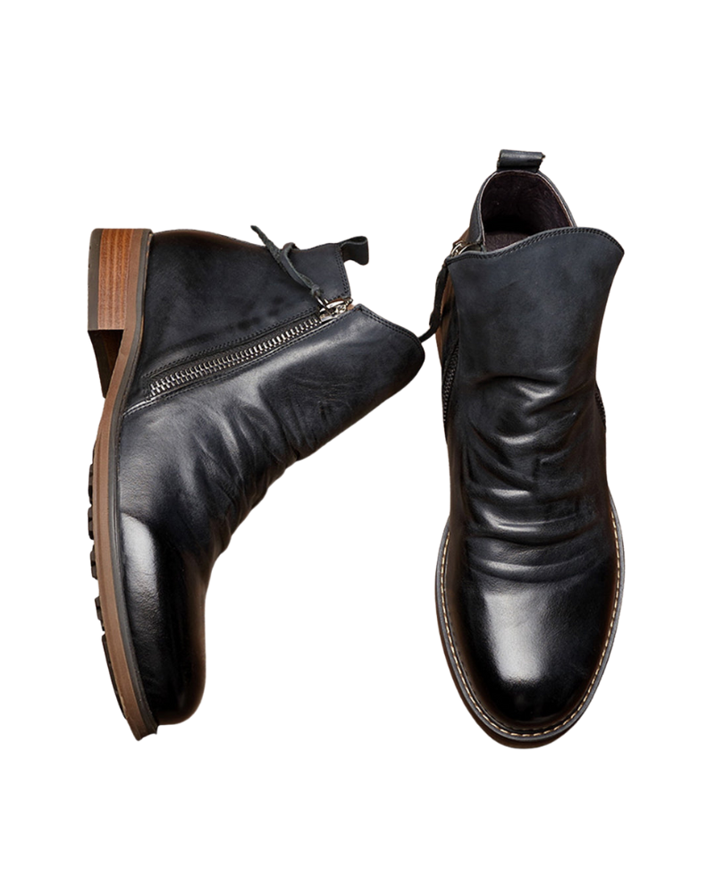 Ethan Bottines Homme – Boots Élégantes à Zip Latéral avec Silhouette Moderne
