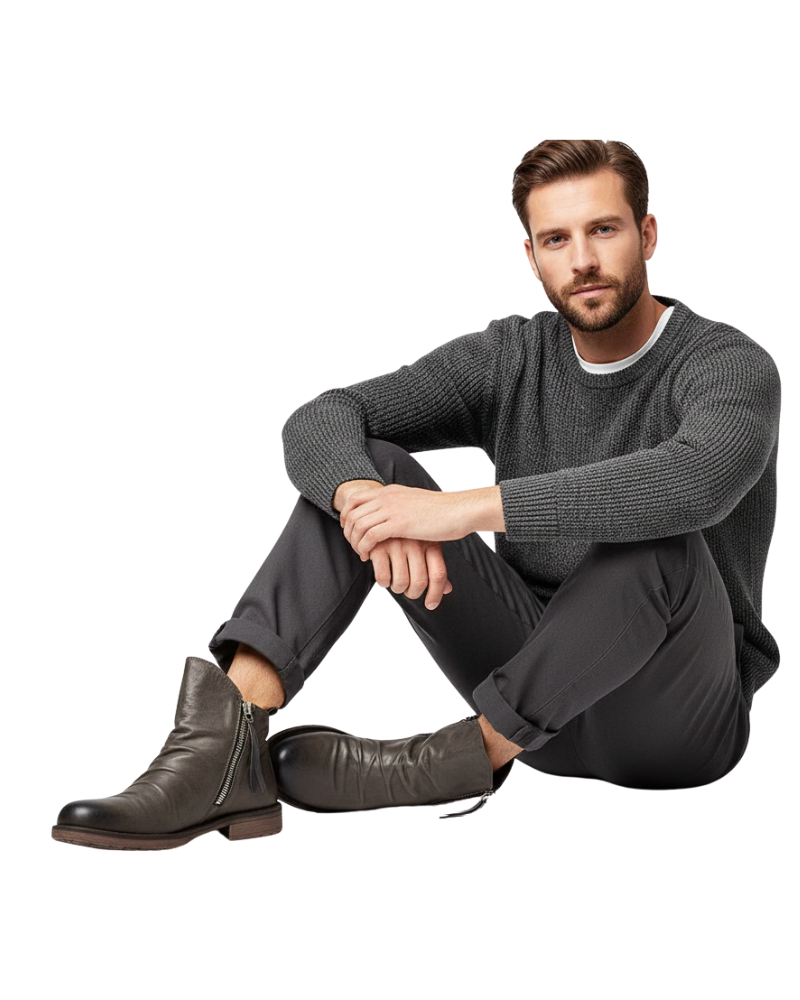 Ethan Bottines Homme – Boots Élégantes à Zip Latéral avec Silhouette Moderne