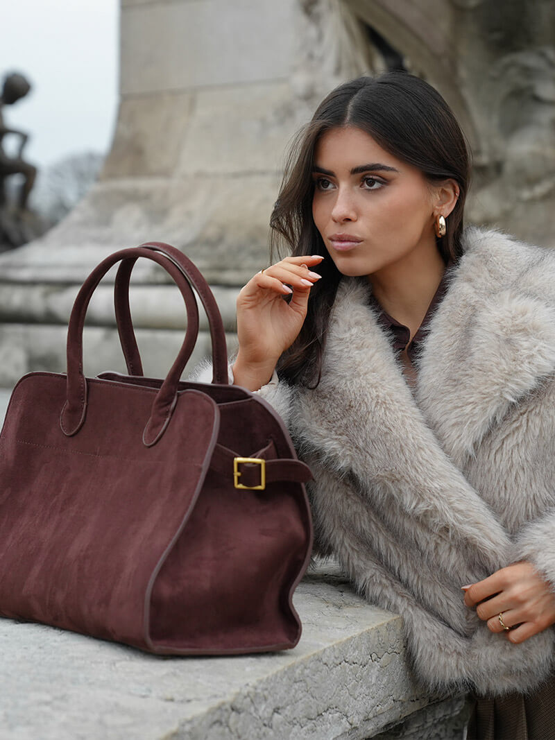 Teagan Sac Cabas Femme – Grand Sac en Cuir avec Double Anse et Design Élégant